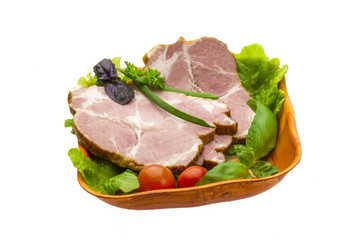 Bacon with vegetables