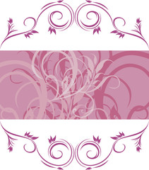 Violet ornamental frame