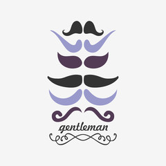Genleman's card with mustache