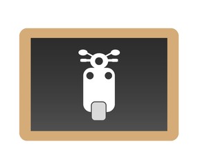 Scooter dans une ardoise