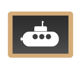 Sous-marin dans une ardoise