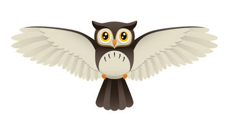 Naklejka premium Owl Flying