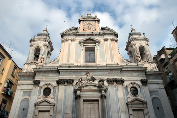 Fototapeta na wymiar The Church of the Girolamini in Naples