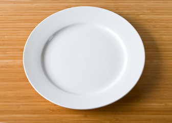 white empty plate
