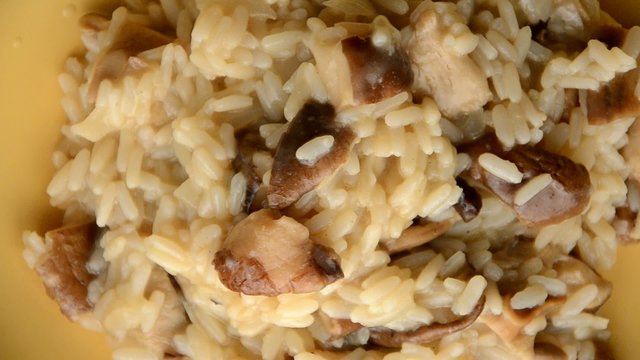 Arroz e mushrooms