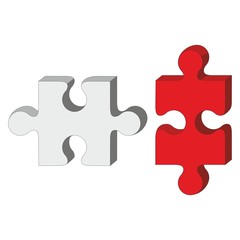 3d puzzle red and white 33