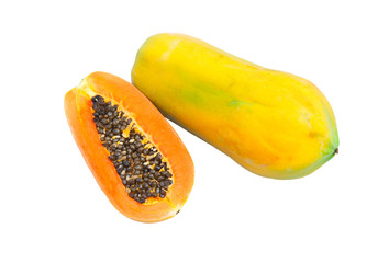 Papaya isolated on a white background