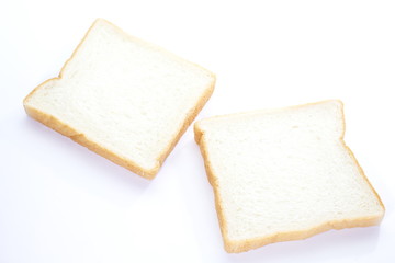 sliced bread isolated on white background