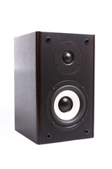 Fototapeta premium Big brown rectangular speaker isolated on white background