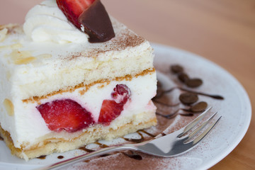 Cake and coffe beans