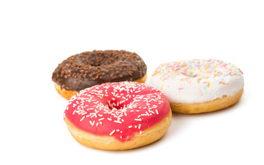 Obraz na płótnie Canvas donuts with icing isolated