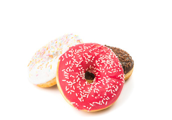 donuts with icing isolated
