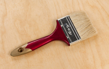 brush on a wooden board