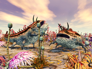 Alien Planet with Alien Creatures © Michael Rosskothen