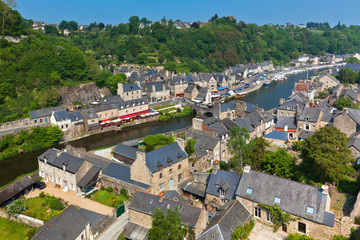 Obraz premium Dinan, Brittany, France - Ancient town on the river