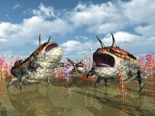 Alien Planet with Alien Creatures