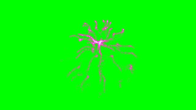 pink Blast Worms with green screen