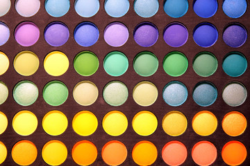 Professional multicolour eyeshadows palette