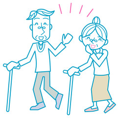 仲の良いお年寄り