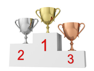 pedestal on a white background