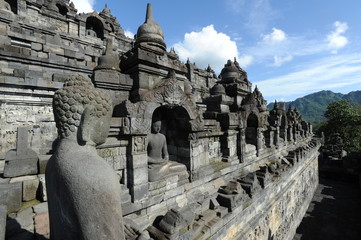 Sito archeologico di Borobudur sull'isola di Java in Indonesia