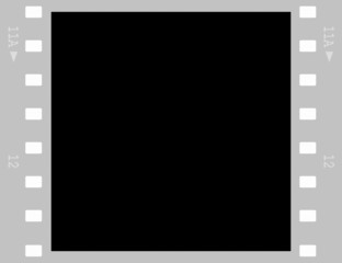 Obraz premium blank film strip frame isolated on white