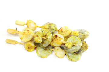 brochettes de fruits de mer