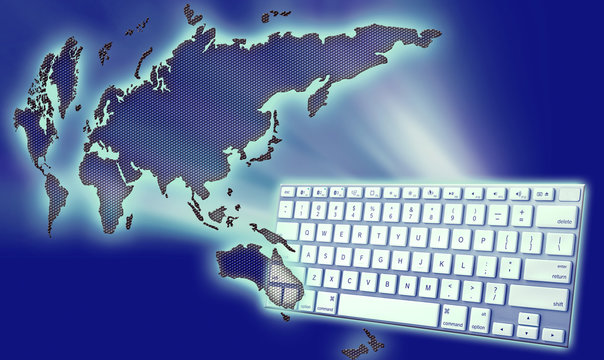 Keyboard projecting world map