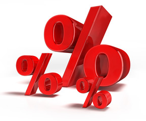 3 Prozentzeichen auf weiss