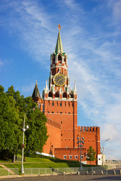 Moscow Kremlin tower at the morning light