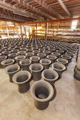 The pottery  stock in the store and wait for burning in Thailand