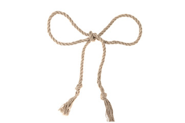 bow of rope isolated