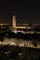 Fototapeta na wymiar Night view of Palazzo Vecchio, Florence, Italy