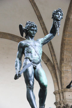Perseo with the head of Medusa by Cellini in Florence, Italy