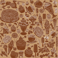 sweets seamless background