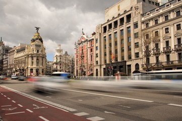 Fototapeta na wymiar Gran Via, Madryt