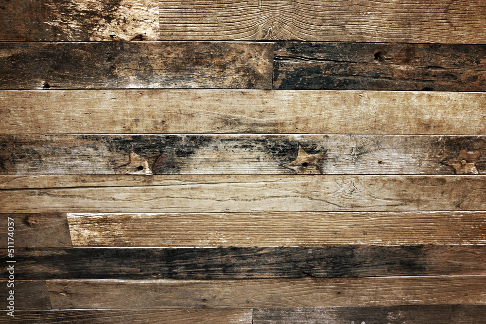 Wall mural old wooden background