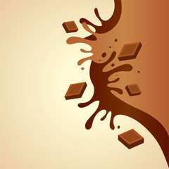 chocolate cocoa splash element design background