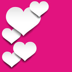 Heart magenta Background