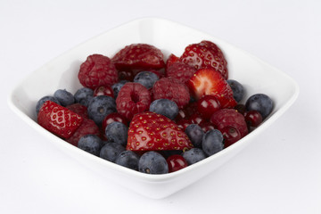 Obstsalat in einer Schale