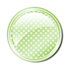 Green Spotted Button