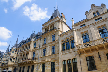 Fototapeta na wymiar Pałac Wielkiego Księcia w mieście Luksemburg