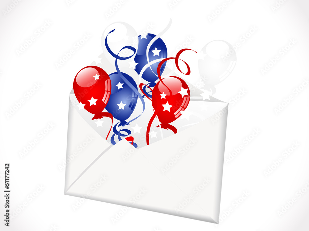 Poster envelope with balloons