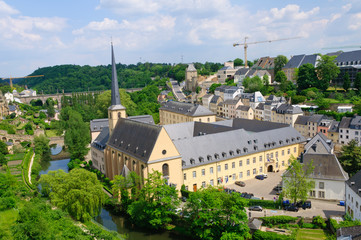 Old town and St.Jean Baptiste in the City of Luxembourg