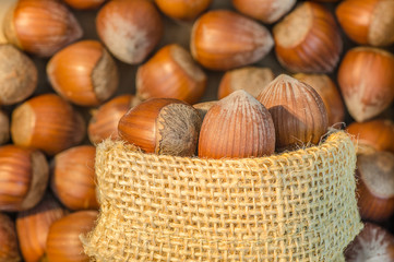 Haselnüsse mit Jutesäckchen 1