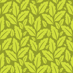 Seamless green foliage pattern
