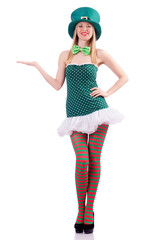 Woman in saint patrick concept