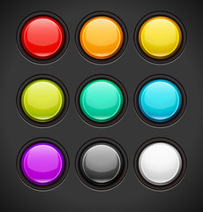Set of Colorful Buttons
