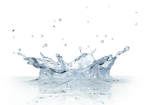Splash water isolated on white background.