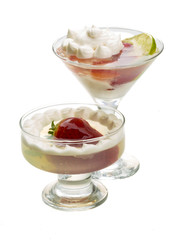 Dessert with strawberry